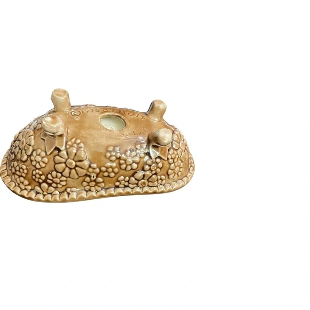 Vintage Arnel’s Ceramic Bathtub Soap Trinket Dish Floral Clawfoot Vanity Decor